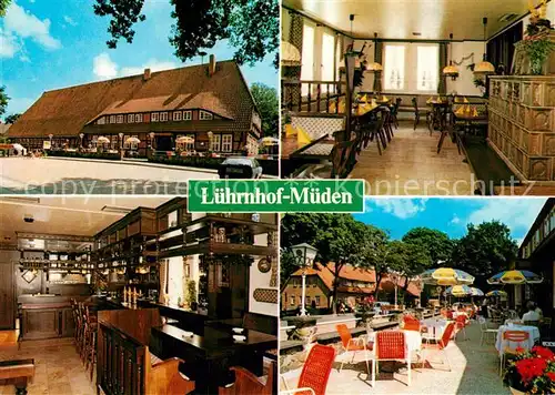 AK / Ansichtskarte Mueden_oertze Gasthaus Luehrnhof Terrasse Naturpark Suedheide Mueden oertze