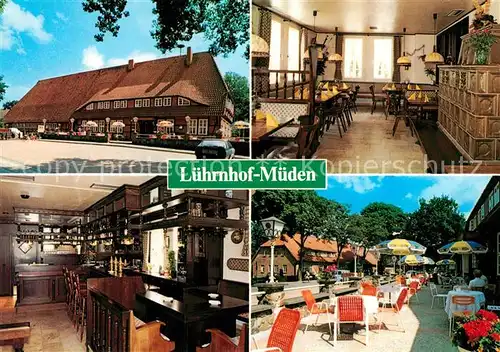 AK / Ansichtskarte Mueden_oertze Altes Gasthaus Luehrndorf Terrasse Mueden oertze