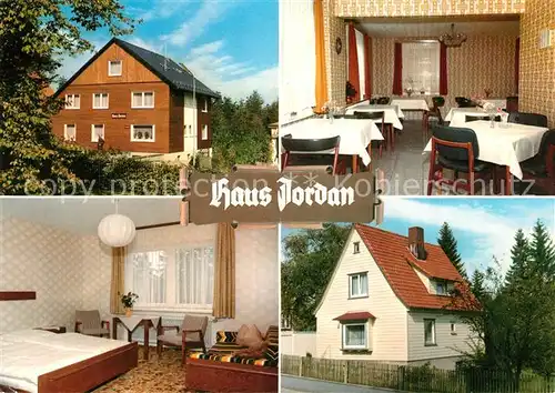 AK / Ansichtskarte Hahnenklee Bockswiese_Harz Gaestehaus Pension Haus Jordan Hahnenklee Bockswiese