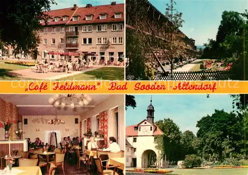 AK / Ansichtskarte Bad_Sooden Allendorf Cafe Feldmann Kurpark Saline Bad_Sooden Allendorf