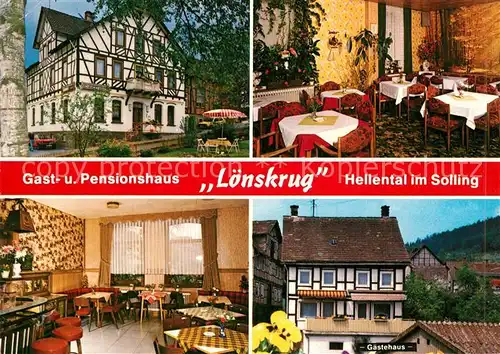 AK / Ansichtskarte Hellental Gasthaus Pension Loenskrug Gaestehaus im Solling Hellental