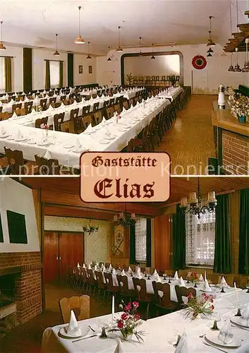 AK / Ansichtskarte Gross_Groenau Gaststaette Elias Restaurant Festtafel Gross Groenau