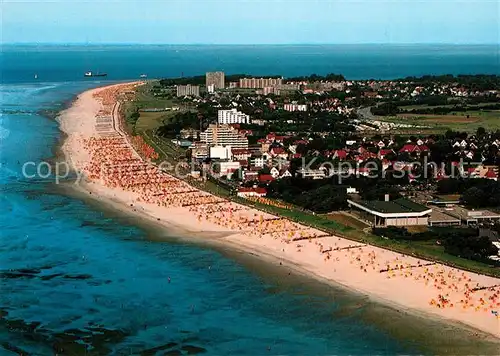 AK / Ansichtskarte Cuxhaven_Duhnen_Nordseebad Fliegeraufnahme Cuxhaven_Duhnen