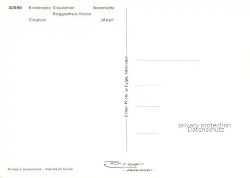 AK / Ansichtskarte Metschalp Berggasthaus Hoechst Bonderspitz Grosslohner Niesenkette  Metschalp