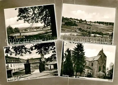 AK / Ansichtskarte Gehrden_Westfalen Panorama Blick vom Feriendorf Landschaft Natur Schloss Kirche Gehrden_Westfalen