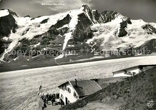 AK / Ansichtskarte Hofmannshuette mit Aufstiegsroute zum Grossglockner Hohe Tauern Hofmannshuette