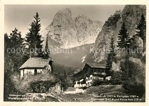 AK / Ansichtskarte Hinterbaerenbad Totenkirchl Karlspitze Totensessel und Kleine Halt Hinterbaerenbad