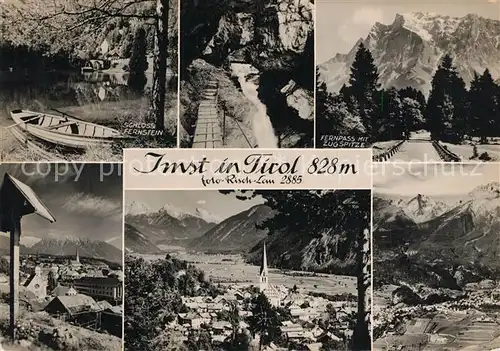 AK / Ansichtskarte Imst_Tirol Schloss Fernstein Fernpass Zugspitze Wegekreuz Panorama Imst_Tirol