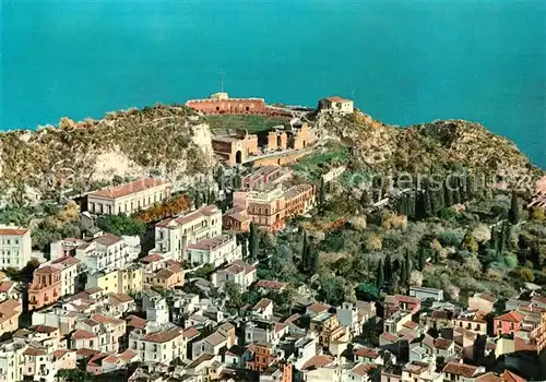 AK / Ansichtskarte Taormina_Sizilien Panorama veduta aerea Taormina Sizilien