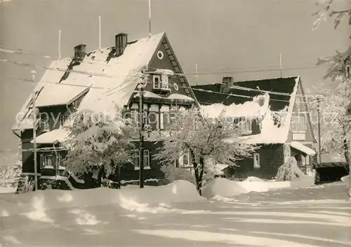 AK / Ansichtskarte Oberhof_Thueringen Jugendherberge Edgar Andre Winter Oberhof Thueringen