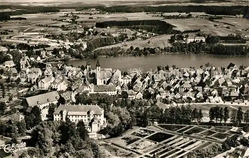 AK / Ansichtskarte Waldsee_Bad Fliegeraufnahme Kirche Waldsee_Bad