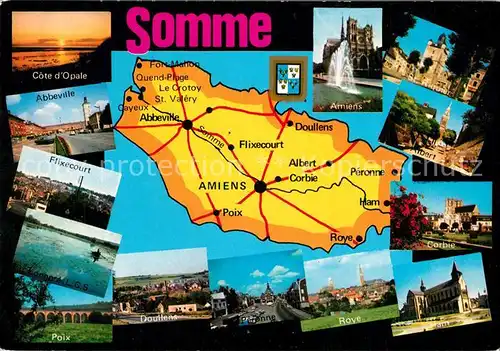 AK / Ansichtskarte Amiens Cote Opale Abbeville Flixecourt Poix Doullens Peronne Roye St Rique Albert Corbie Amiens