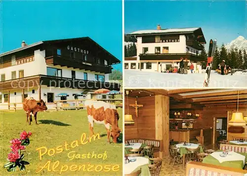 AK / Ansichtskarte Strobl_Wolfgangsee Postalm Gasthof Alpenrose Strobl Wolfgangsee