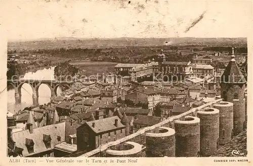 AK / Ansichtskarte Albi_Tarn Vue generale sur le Tarn et le Pont Neuf Albi_Tarn