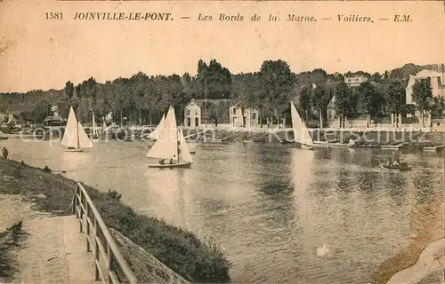 AK / Ansichtskarte Joinville le Pont Les Bords de la Marne Voiliers Joinville le Pont
