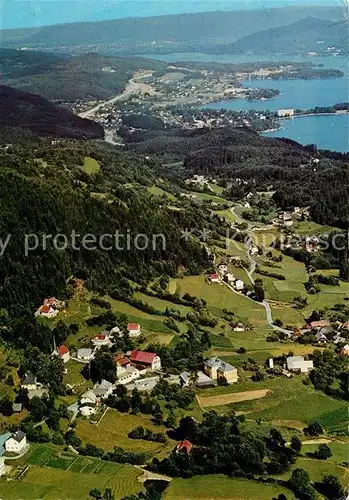 AK / Ansichtskarte St_Martin_Klagenfurt Techelsberg Erholungsort am Woerthersee Fliegeraufnahme St_Martin_Klagenfurt