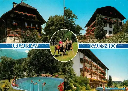 AK / Ansichtskarte Winkl_Rothenthurn Urlaub auf dem Bauernhof Pension Peterlebauerhof Ferienwohnungen Swimming Pool Reiten 