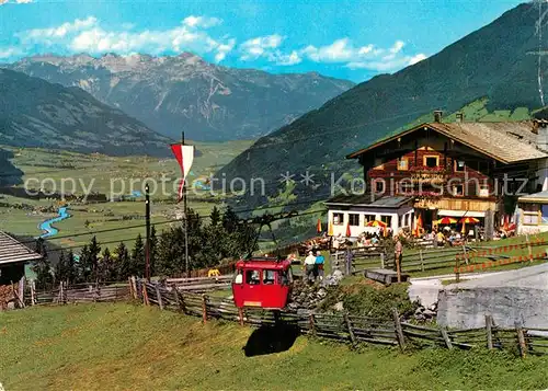 AK / Ansichtskarte Zell_Ziller_Tirol Gasthof Grindlalm Enzian Sepp Bergbahn Seilbahn Alpen Zell_Ziller_Tirol