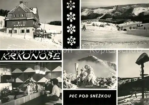 AK / Ansichtskarte Pec_pod_Snezkou Krkonose Erholungsheim Berghaus Winterpanorama Riesengebirge Pec_pod_Snezkou