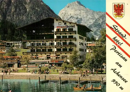 AK / Ansichtskarte Pertisau_Achensee Strandhotel Alpen Wappen Pertisau Achensee