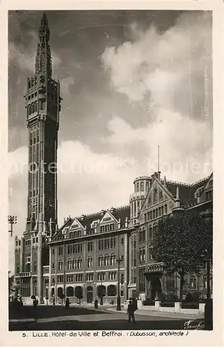 AK / Ansichtskarte Lille_Antwerpen Hotel de Ville Beffroi Lille_Antwerpen