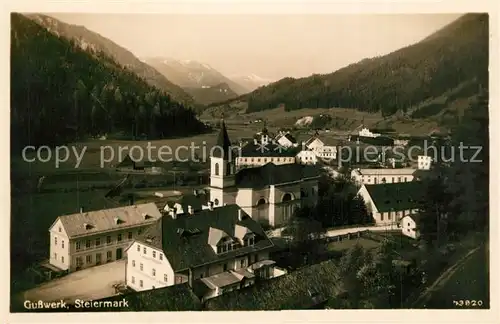 AK / Ansichtskarte Gusswerk Kirche Panoama Gusswerk