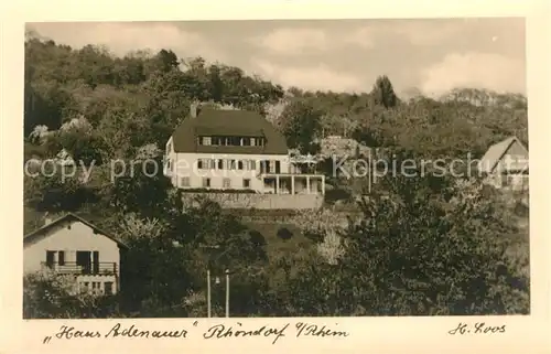 AK / Ansichtskarte Rhoendorf Haus Adenauer Rhoendorf