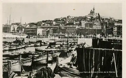 AK / Ansichtskarte Marseille_Bouches du Rhone Port Notre Dame la Garde Marseille