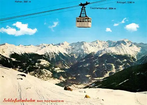 AK / Ansichtskarte Bad_Hofgastein Schlossalmbahn Winter Seilbahn Kleine Scharte Bad_Hofgastein