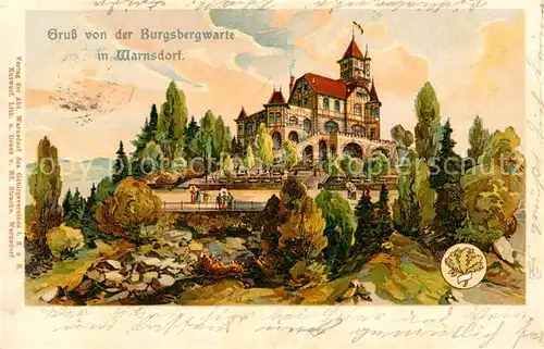 AK / Ansichtskarte Warnsdorf_Varnsdorf_Boehmen Burgsbergwarte Litho Warnsdorf_Varnsdorf