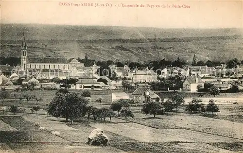 AK / Ansichtskarte Rosny sur Seine Ensemble du Pays vu de la Belle Cote Rosny sur Seine