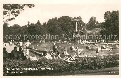 AK / Ansichtskarte Friedrichroda Schwimmbad Freibad Luftkurort Friedrichroda