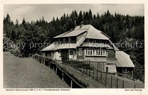 AK / Ansichtskarte Baerental_Feldberg Fremdenpension Dittmann Baerental Feldberg