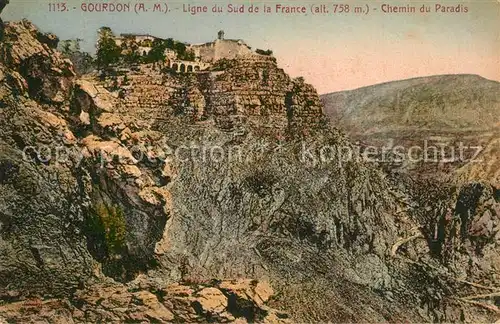 AK / Ansichtskarte Gourdon_Alpes Maritimes Panorama Gourdon Alpes Maritimes