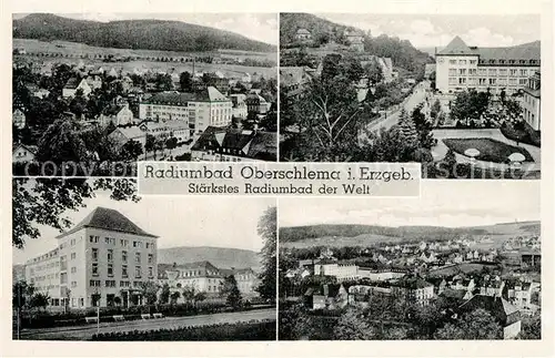 AK / Ansichtskarte Oberschlema_Erzgebirge Kurhaeuser Ortsansicht Radiumbad Oberschlema_Erzgebirge