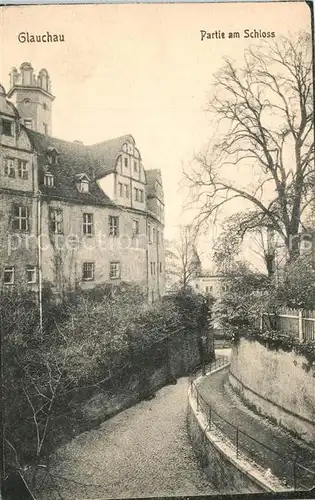 AK / Ansichtskarte Glauchau Partie am Schloss Glauchau