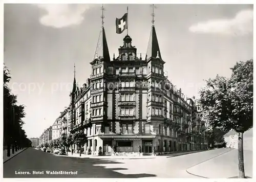 AK / Ansichtskarte Luzern_LU Hotel Waldstaetterhof Luzern_LU