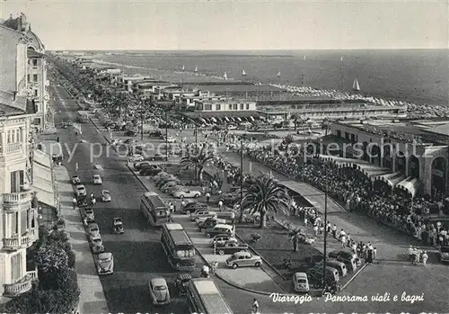 AK / Ansichtskarte Viareggio Panorama viali e bagni viareggio