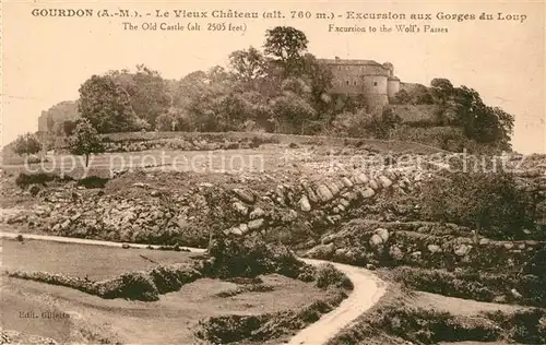 AK / Ansichtskarte Gourdon_Alpes Maritimes Vieux Chateau Gourdon Alpes Maritimes