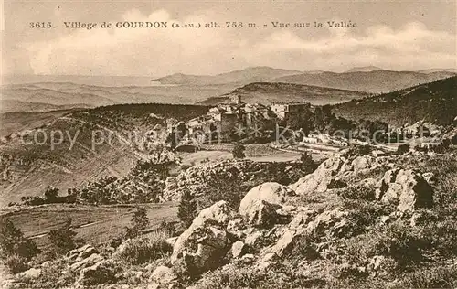 AK / Ansichtskarte Gourdon_Alpes Maritimes Panorama Gourdon Alpes Maritimes