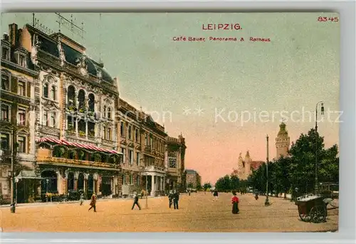 AK / Ansichtskarte Leipzig Cafe Bauer Rathaus Leipzig