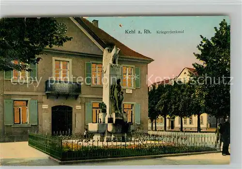 AK / Ansichtskarte Kehl_Rhein Kriegerdenkmal Kehl_Rhein