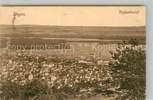 AK / Ansichtskarte Singen_Hohentwiel Landschaftspanorama Blick von der Festung Singen Hohentwiel