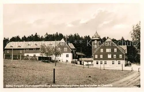 AK / Ansichtskarte Oberwiesenthal_Erzgebirge Kindererholungsheim Rotes Vorwerk Oberwiesenthal Erzgebirge