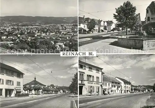 AK / Ansichtskarte Reinach_BL Panorama Brunnen Strassenpartien Reinach_BL