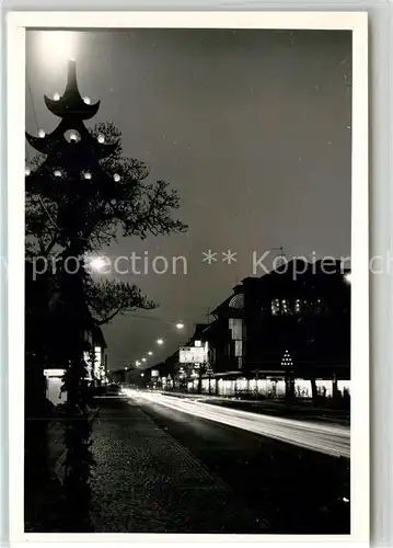 AK / Ansichtskarte Kehl_Rhein Hauptstrasse zur Weihnachtszeit Nachtaufnahme Kehl_Rhein