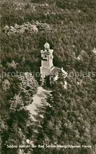 AK / Ansichtskarte Bad_Schmiedeberg Schoene Aussicht Aussichtsturm Duebener Heide Fliegeraufnahme Bad_Schmiedeberg