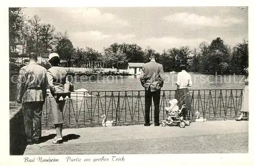 AK / Ansichtskarte Bad_Nauheim Partie am grossen Teich Bad_Nauheim