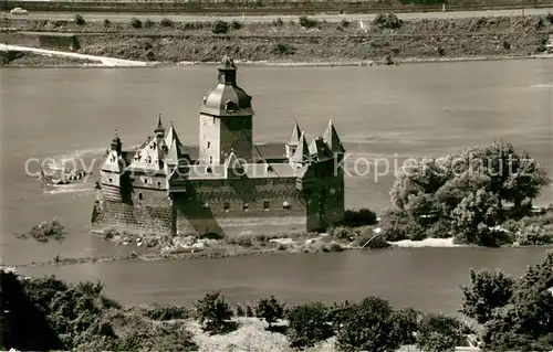 AK / Ansichtskarte Kaub_Rhein Die Pfalz im Rhein Kaub_Rhein