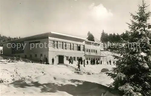 AK / Ansichtskarte Oberhof_Thueringen Schanzenbaude am Grenzadler Oberhof Thueringen